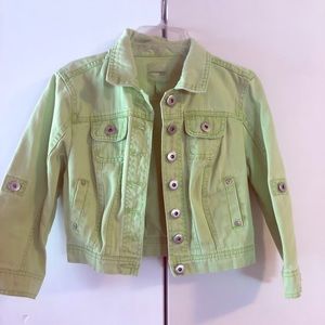 Lime green jean jacket